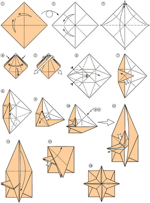 конверты оригами схемы